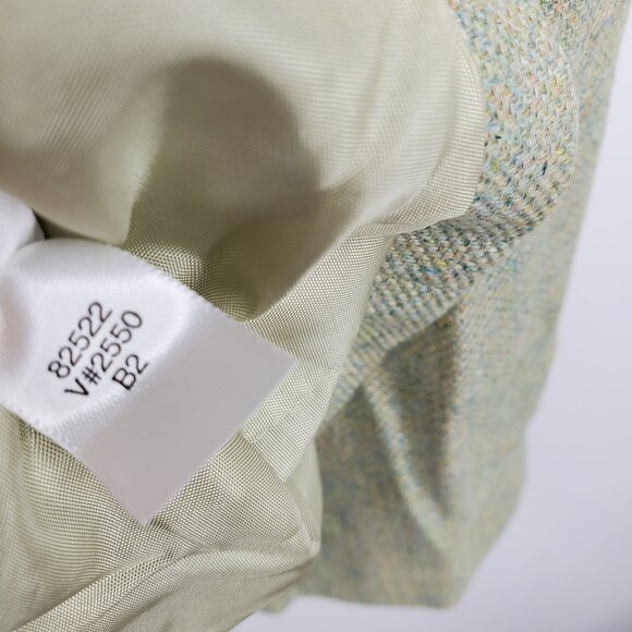 Lands' End Wool, Silk, Linen Blend Green Single Button Blazer Suit Jacket 18W - Picture 4 of 10